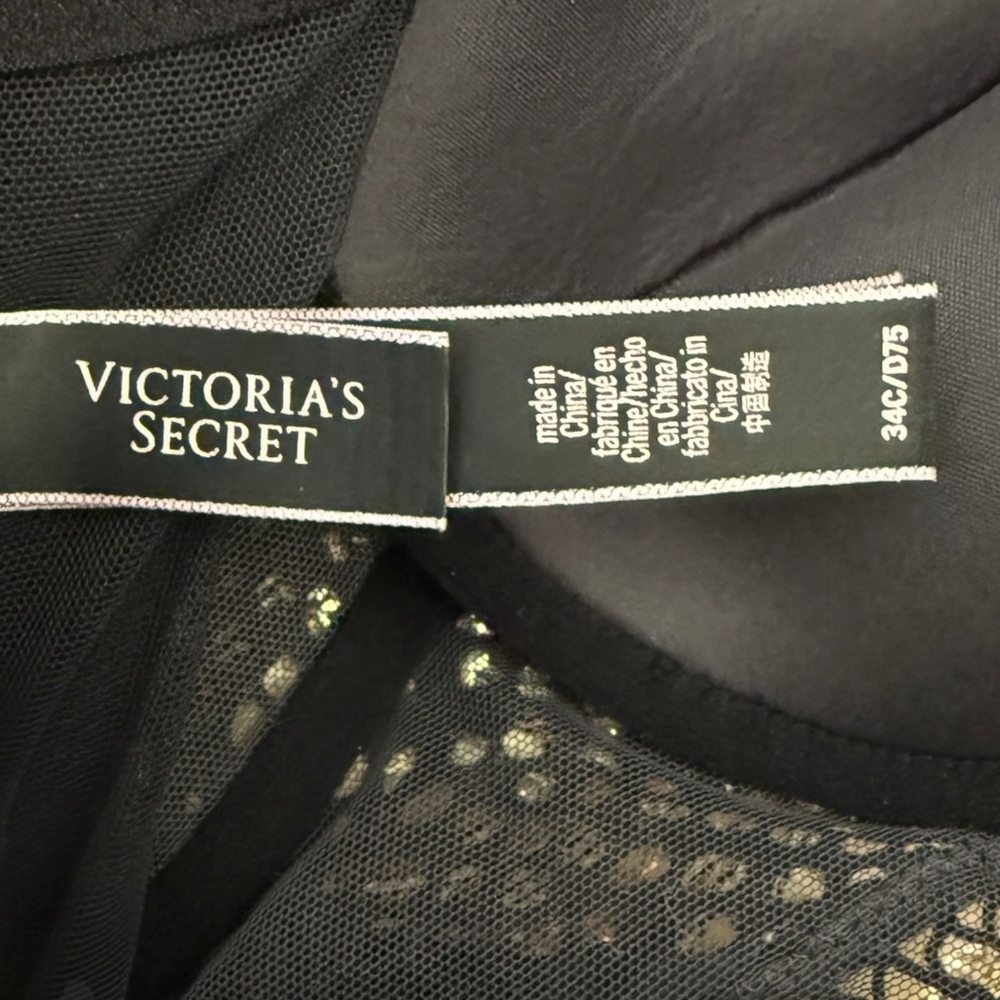 Victoria’s Secret Black Lace Corset Bustier Top 36C Y2K - Picture 4 of 4